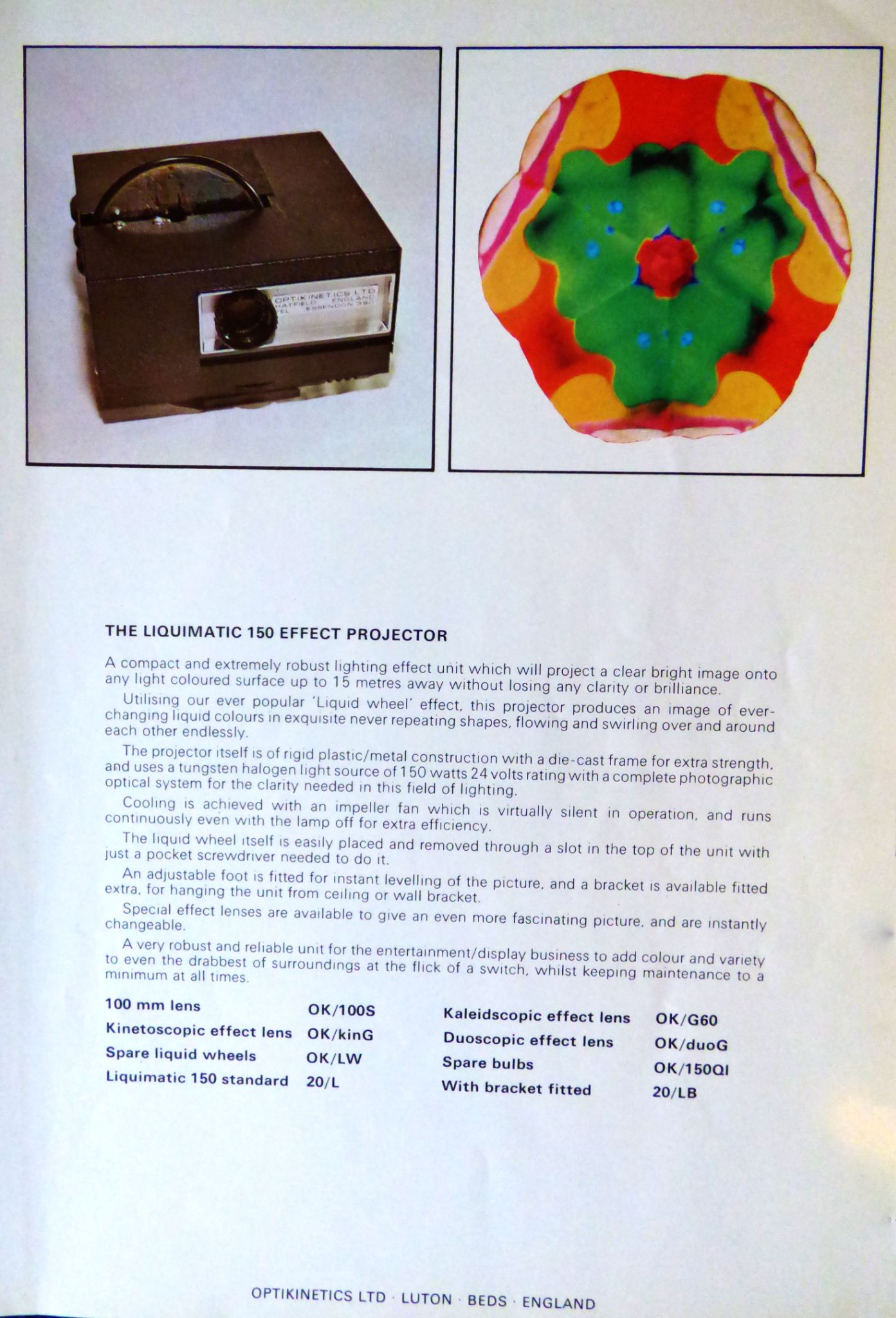 The Liquimatic 150 Effect Projector